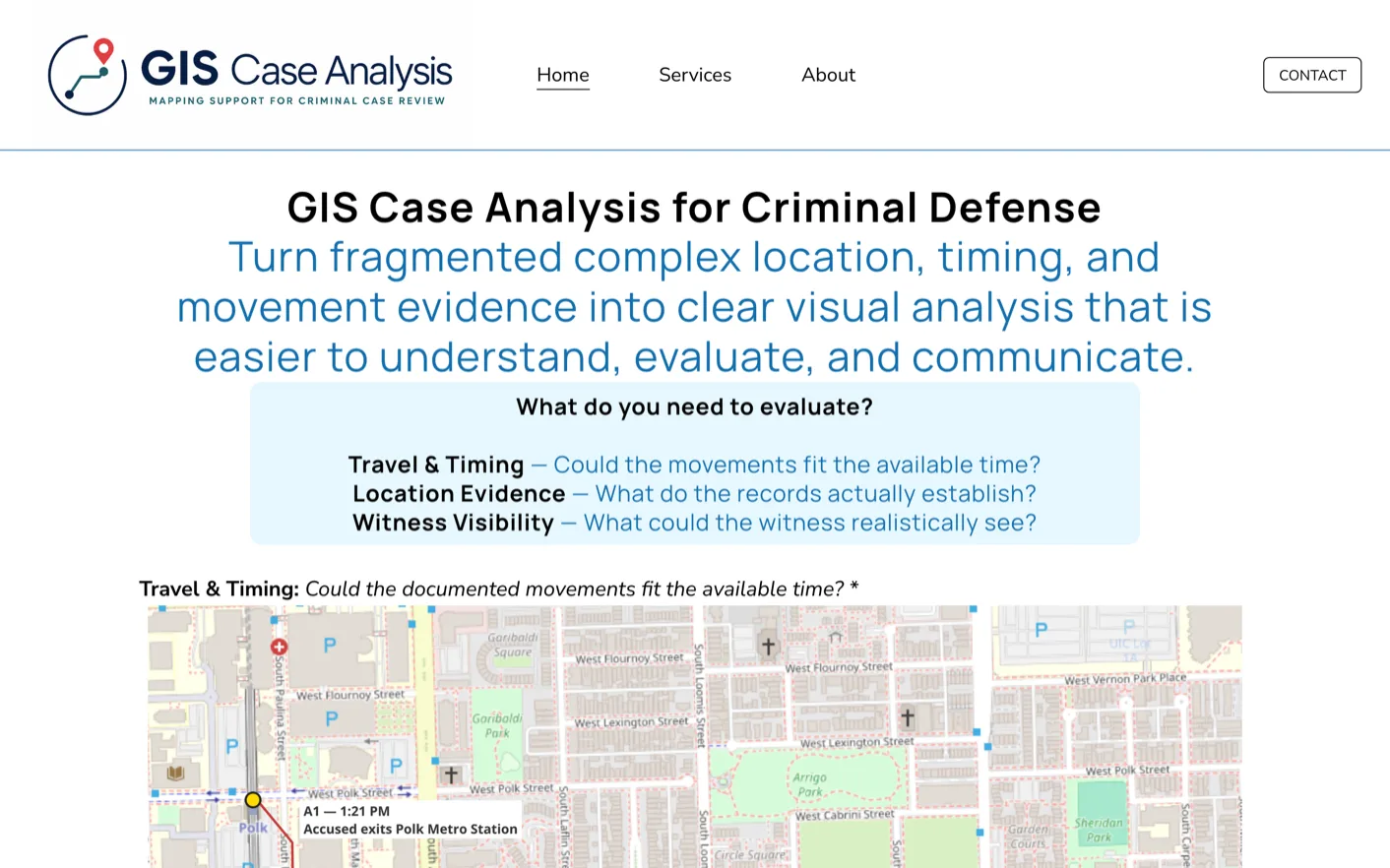 GIS Case Analysis homepage