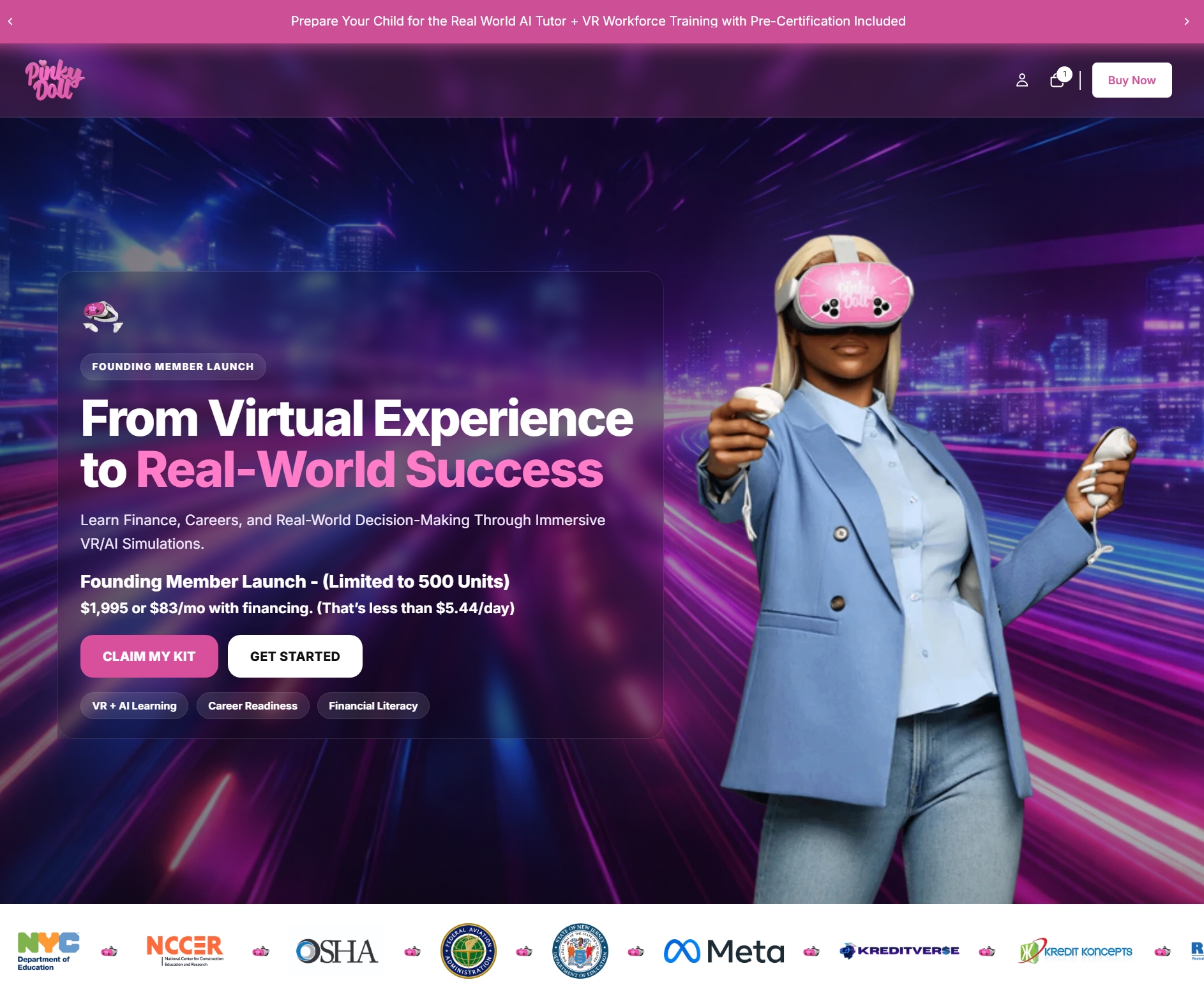 KreditVerse x PinkyDoll Landing Page